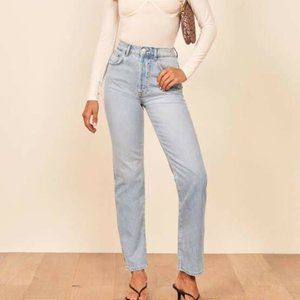 Reformation Julia High Cigarette Jeans Blue Size 25.